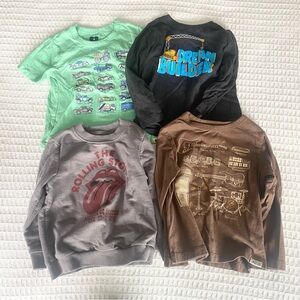 Boys size 3 top bundle music cars construction Gap old navy Rolling Stone
